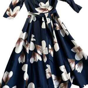 Dresstells Floral Cocktail Dress Tea Length